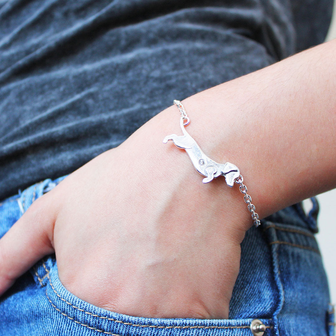 Pulsera Salchicha en Plata 950 | Para Dog Mom | Mauva Joyas