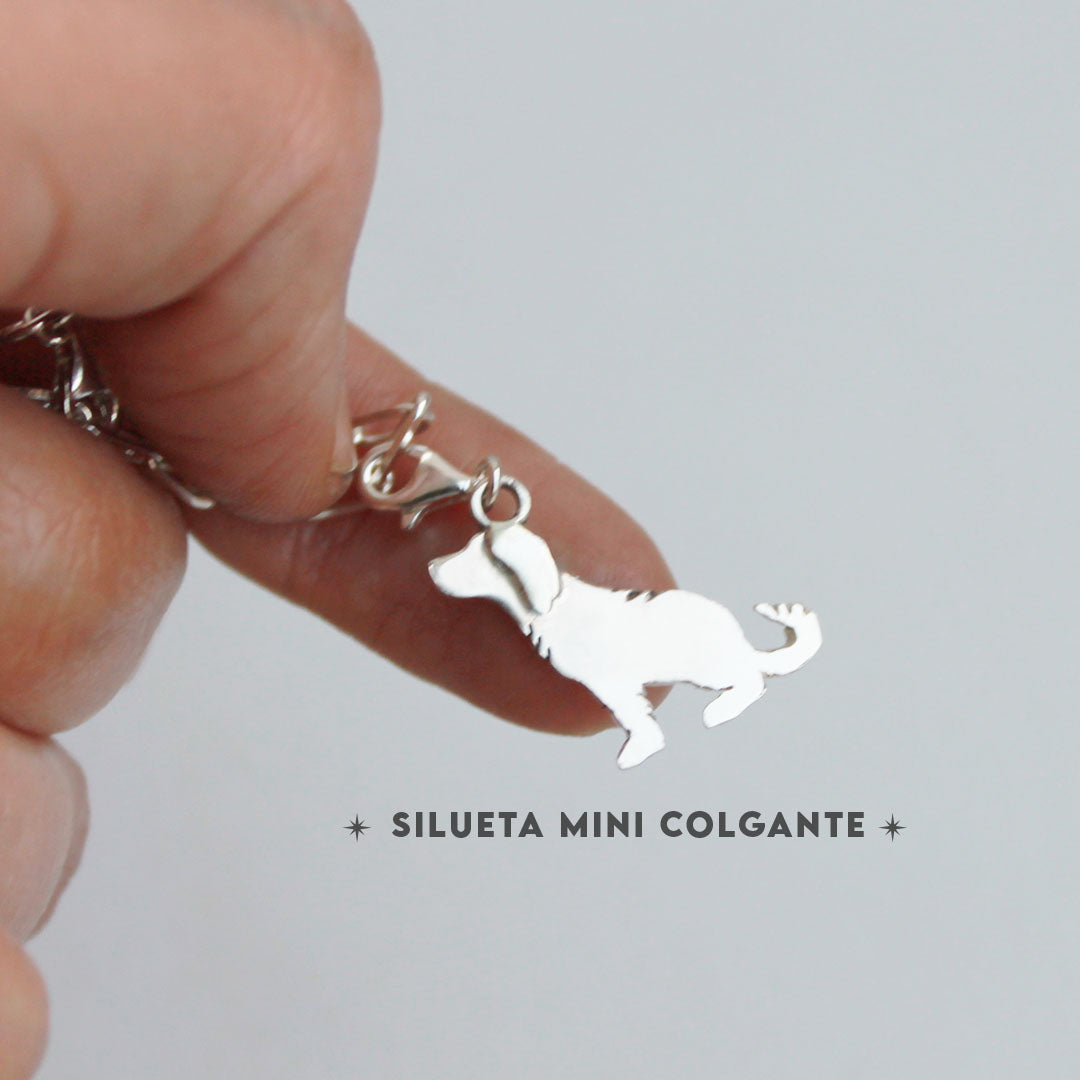 Mini Colgante Silueta de Perrito en Plata | PREVENTA