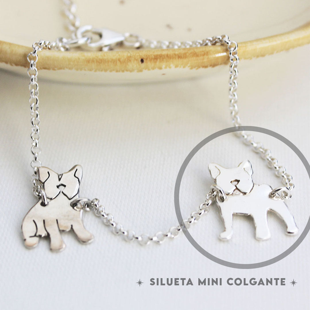 Mini Colgante Silueta de Perrito en Plata | PREVENTA