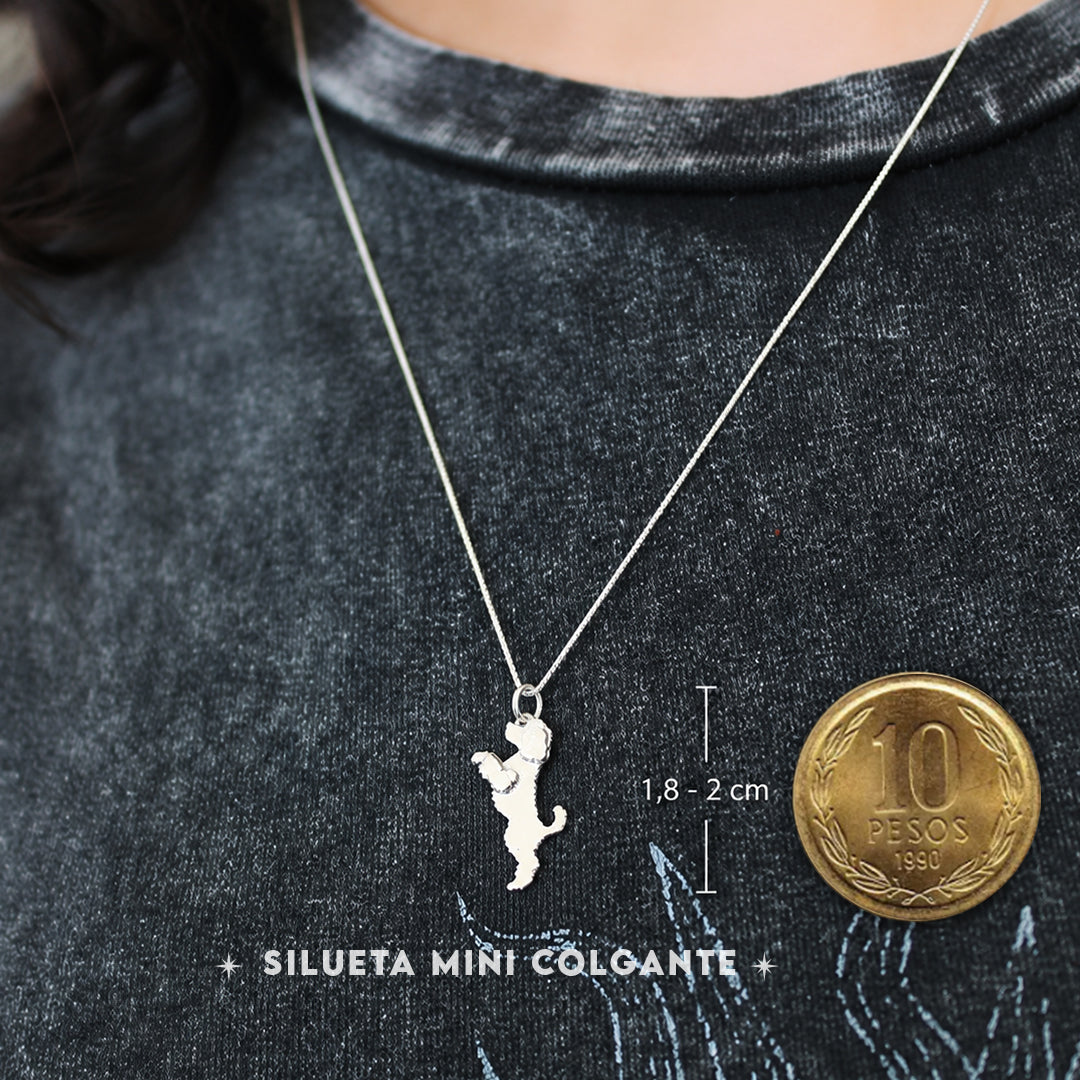 Mini Colgante Silueta de Perrito en Plata | PREVENTA