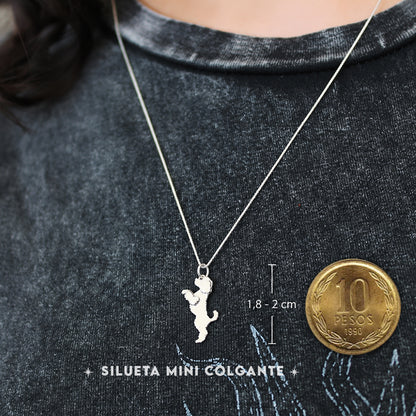 Mini Colgante Silueta de Perrito en Plata | PREVENTA