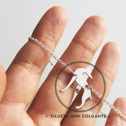 Mini Colgante Silueta de Perrito en Plata | PREVENTA
