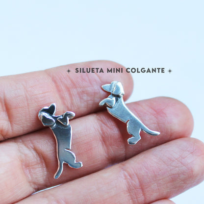 Mini Colgante Silueta de Perrito en Plata | PREVENTA