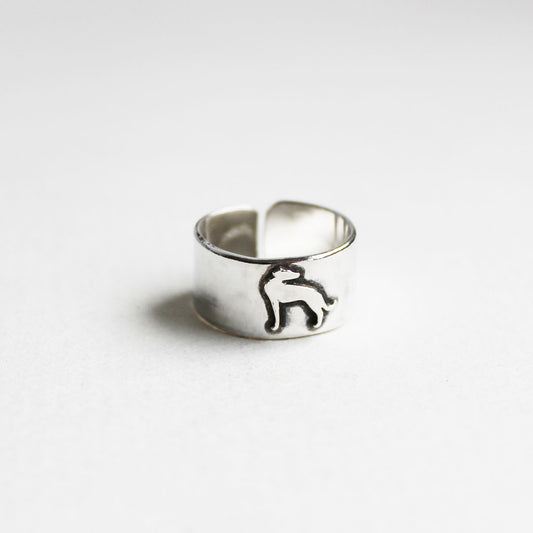 Anillo Galgo en Plata 950