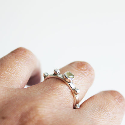 Anillo Topacio Limón en Plata 950 | Hecho a Mano | Mauva Joyas