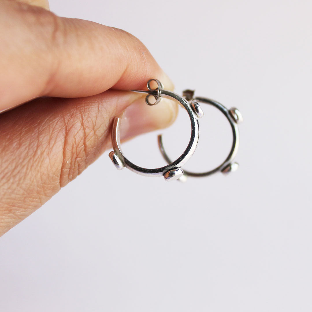 Aros Argolla Rock en Plata 950
