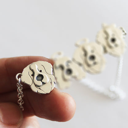 Pulsera Cara Boyero de Berna en Plata 950 | Joya hecha a mano | Mauva Joyas