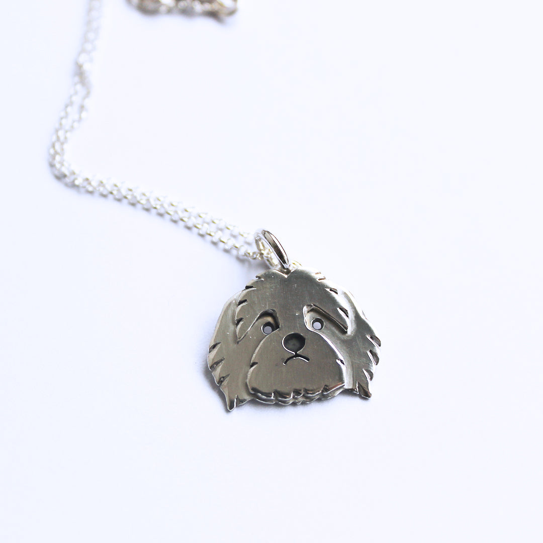 Pulsera Cara Shih Tzu en Plata 950 | Joya Hecha a mano| Mauva Joyas
