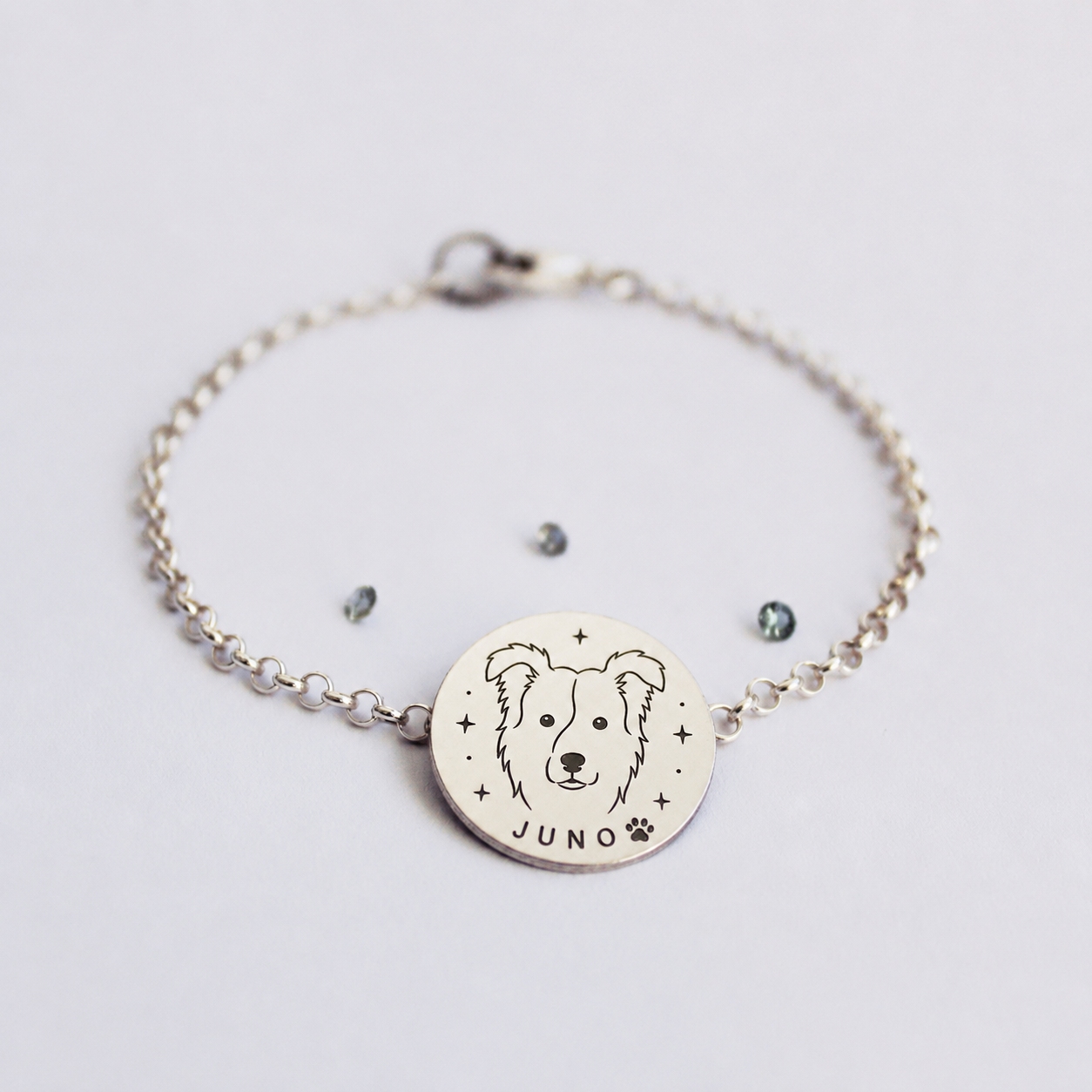 Pulsera Medalla personalizada de mascota en plata 950  | Preventa