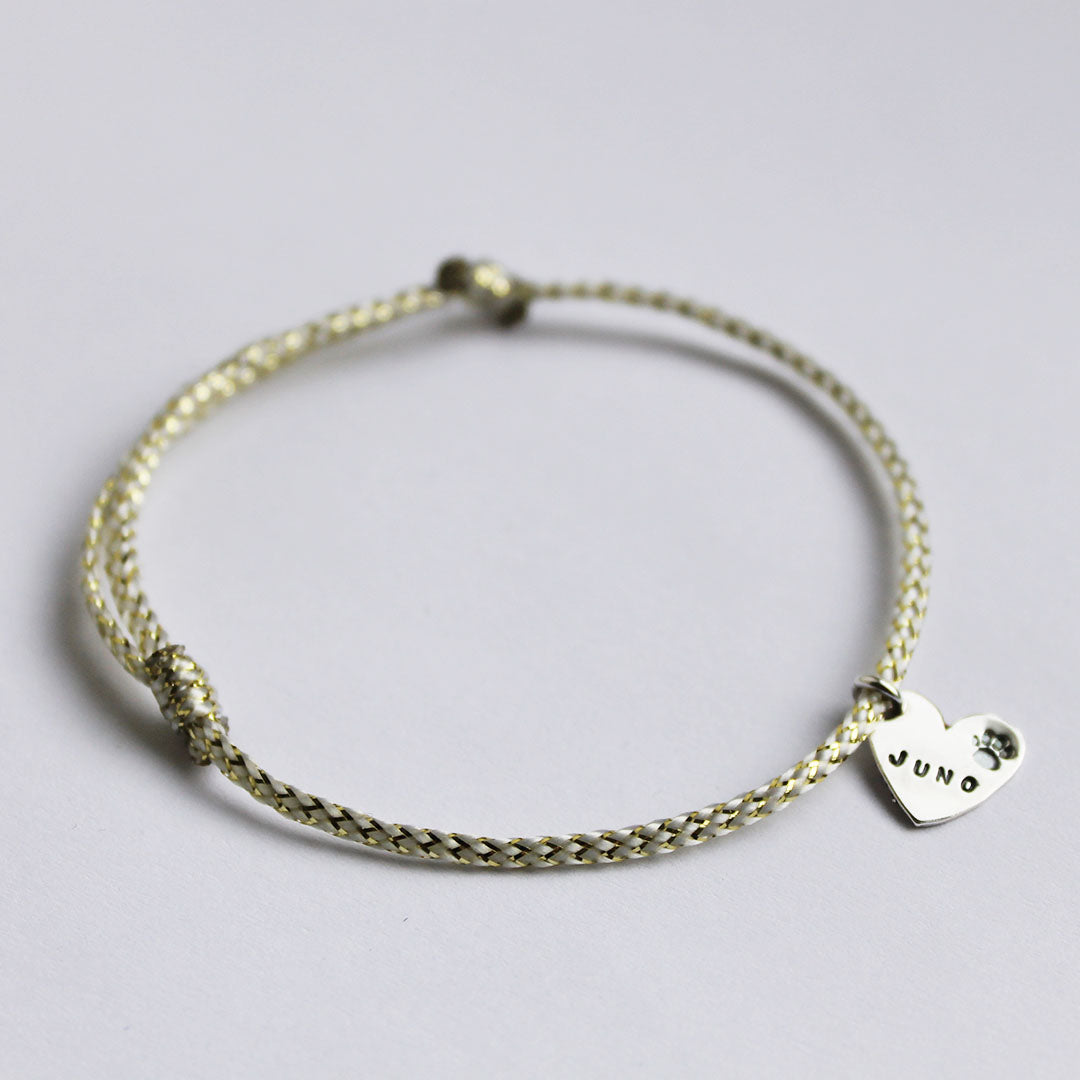 Pulsera corazón con huella