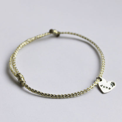 Pulsera corazón con huella