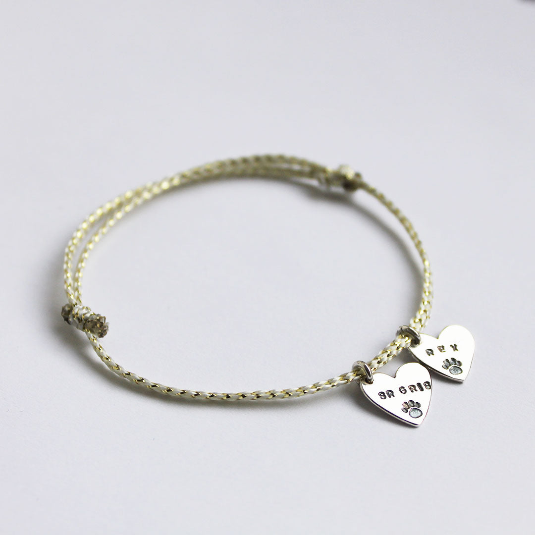 Pulsera corazón con huella