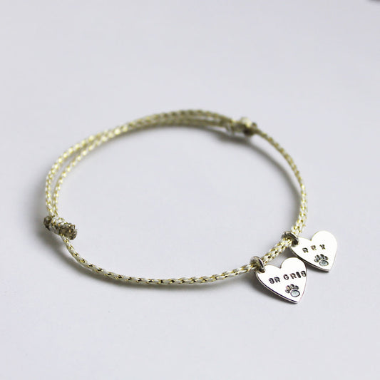 Pulsera corazón con huella