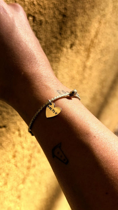 Pulsera corazón con huella