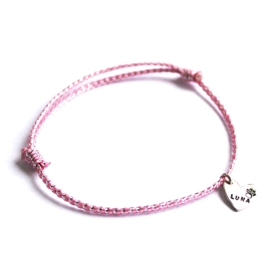 Pulsera corazón con huella