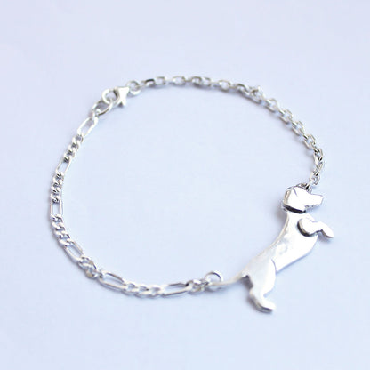 Pulsera Salchicha Mix Cadena Cartier y Limada Plata 950 | Mauva Joyas