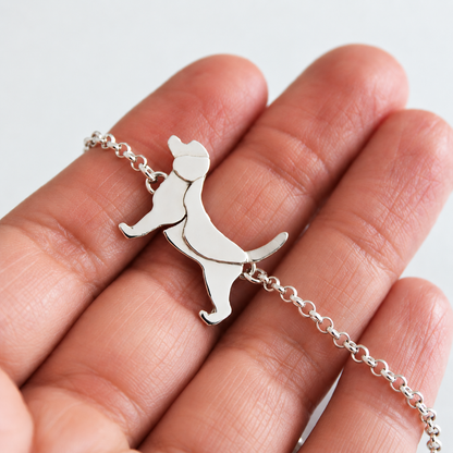 Pulsera Beagle hecha mano en plata 950