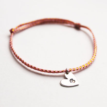 Pulsera corazón con huella